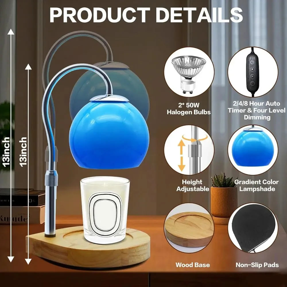 Adjustable Dimmable Candle Warmer Lamp
